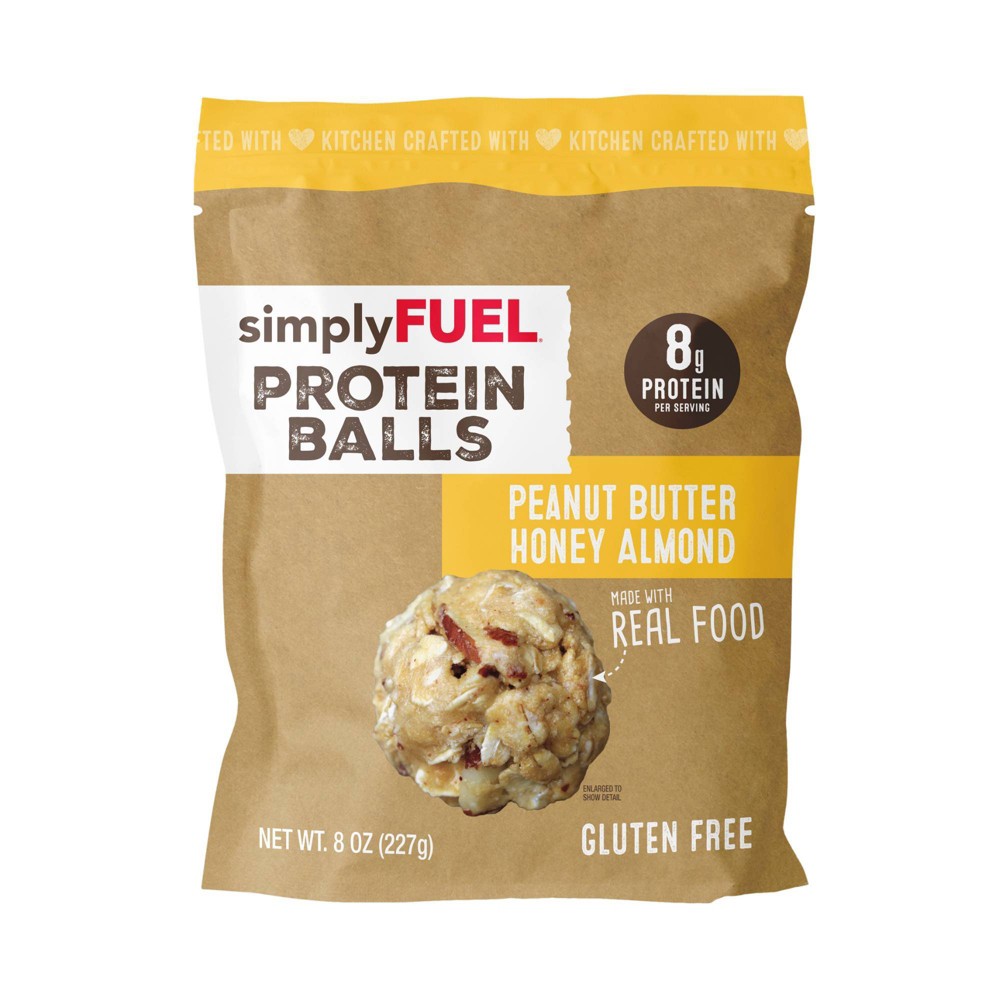 simplyFUEL Peanut Butter Honey Almond Whey Protein Balls - 8g Protein - 8oz