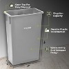 Alpine Industries Polypropylene Commercial Indoor Trash Can with Dolly 23-Gallon Gray - 2 of 4
