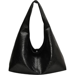 Generic Burgundy Purse Large Tote Bags for Women Slouchy Hobo Bag Leather Hobo Bags - 1 of 4