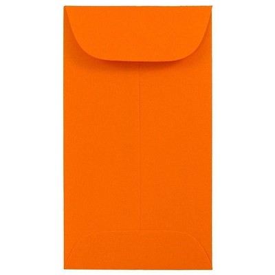 JAM Paper #5.5 Coin Business Colored Envelopes 3.125 x 5.5 Orange Recycled 356730548H