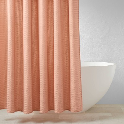 Organic Luxe Waffle Shower Curtain