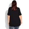 Avenue Women's Plus Size Knit Pleated Top - 3 of 4