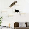VisioGear 6-pcs Modern Cat Wall Shelves, Height Adjustable Jumping Platforms & Cat Hammock, Cat Climbing Shelf Set, Cream, 13.8"*11.5"*13.8" - 4 of 4