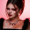 Halloween Dangle Earrings: Glitter Skull & Pumpkin Design - 4 of 4