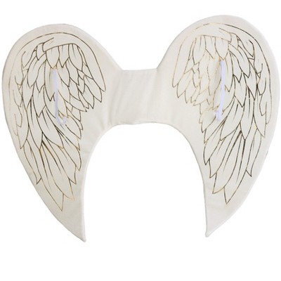 HalloweenCostumes.com   Gold Print Angel Wings for Adults, White/Orange