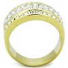 Slickblue Pave Band Gold-Tone Stainless Steel Ring for Women, IP Gold Finish, Clear Synthetic Crystal, size 5-10 - 3 of 4