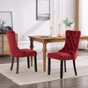 FONTOI 2 PCS Upholstered Accent Chair with Wood Legs&Nailhead Trim - 4 of 4