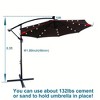 CAVINAS 10 FT Patio Umbrella with LED Light and Crank,8 Ribs Market Patio Umbrella with Cross Base for Backyard,Poolside,Deck - 3 of 4