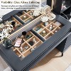 SinCiDo Vanity Tables with Large 35" HD Lighted Mirror, Fluted Makeup Vanity Desk with Glass Tabletop & Charging Station - 3 of 4