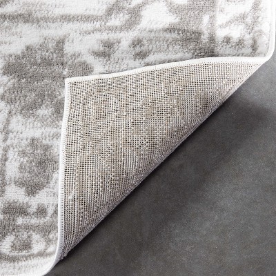 Cream Rectangular Synthetic Medallion Area Rug 9'3" x 12'6"