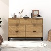 TIRAMISUBEST 7-Drawer Dresser - Modern Wood Storage Cabinet w/ Metal Base, Walnut Finish for Bedroom & Living Room - 3 of 4