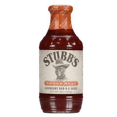Stubb's Gluten Free Sweet Heat Barbecue, 18 oz Bottle (Pack of 4)