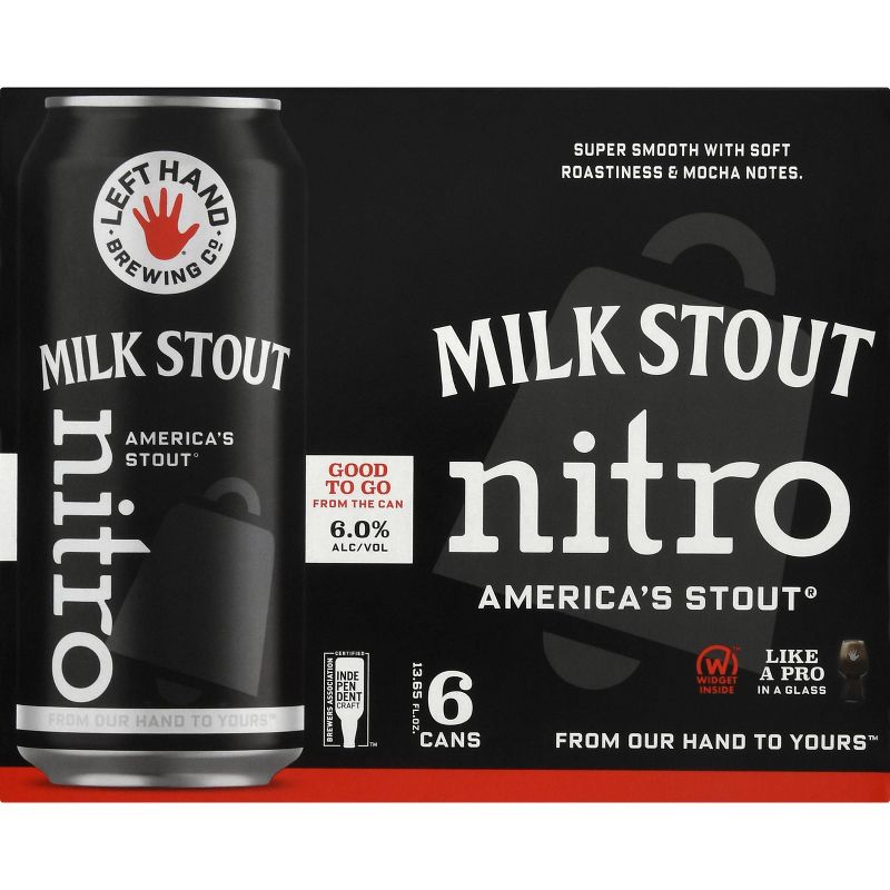 Left Hand Milk Stout Nitro Beer - 6pk/13.65 fl oz Cans, 2 of 5