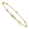 Black Bow Jewelry 14k Yellow Gold 1/2 Ct Lab Grown Diamond (E-F, VS1) Station Anklet - 9in - 3 of 4