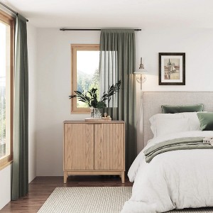 Airsurfer 2 Door Pine Wood Storage Cabinet,Accent Cabinets,31"L x 15"W x 31" H - 1 of 4