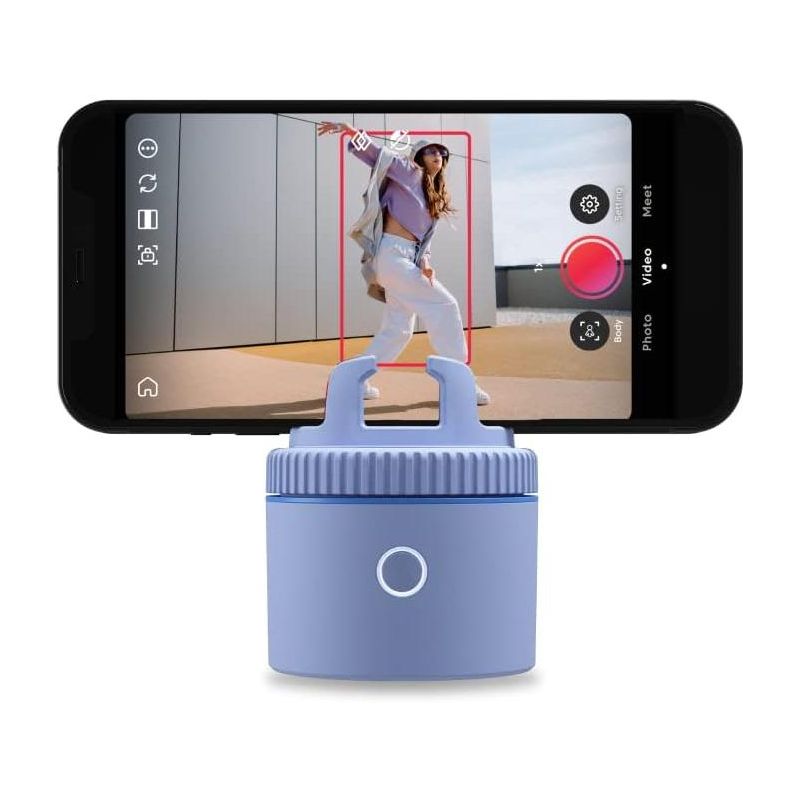 Pivo Pod Lite Auto Face Tracking Phone Holder, 360° Rotation, Handsfree Video Recording - Blue, 1 of 5
