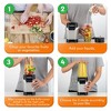 NutriChef 1000W High-Speed Pro Blender - Pulse Blend, BPA-Free Tritan Cups, 24oz & 20oz - 2 of 4