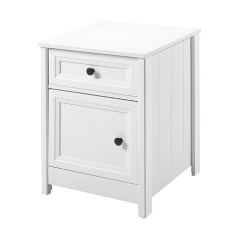 Grooved Door Bedside Storage Nightstand White Saracina Home Target