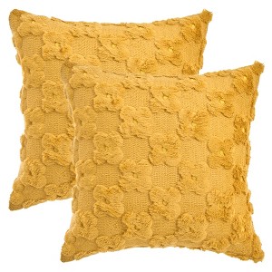 REGALWOVEN Daisy Decorative Cute Floral Embroidery Flower Pattern Cushion Covers Pack of 2 - 1 of 4