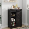 Farmhouse Storage Cabinet with Drawers and Sliding Door for Bathroom, Kitchen, Living Room - 4 of 4