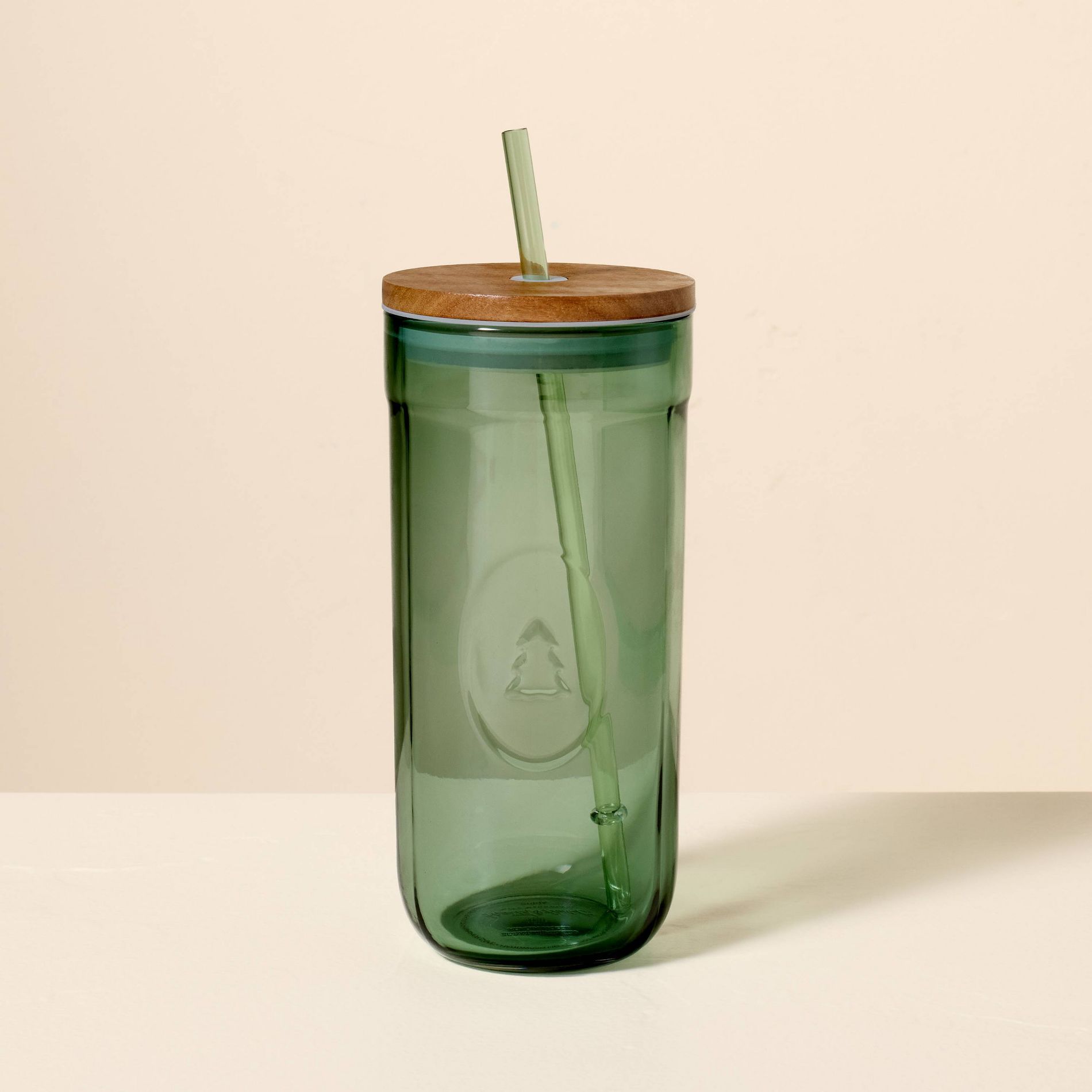 Tree Icon Glass Tumbler with Wooden Lid - Hearth & Hand™ with Magnolia