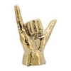 Decorative Stoneware Ceramic Hand Sculpture with Shaka Gesture Silhouette Contemporary Abstract Accent Art Figurine Modern Handcrafted Display Object - 4 of 4