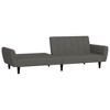 vidaXL 2-Seater Sofa Bed - Dark Gray Velvet Upholstered Loveseat, Convertible Sleeper for Living Room/Guest Room - 3 of 4