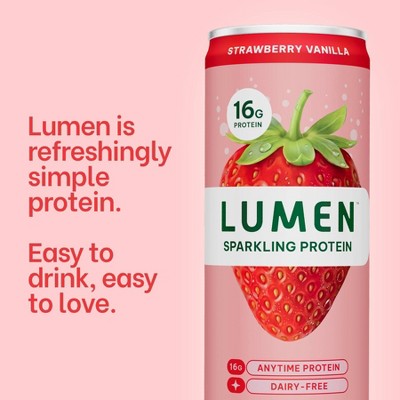 Lumen Sparkling Protein Strawberry Vanilla - 12 fl oz
