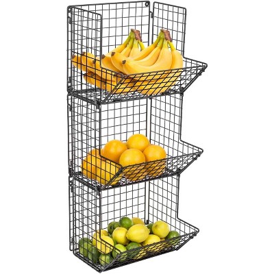 Sorbus 3-Tier Fruit Basket Stand - for Kitchen Storage, Great for Produce Fruits and Vegetables & Potatos — фото 5