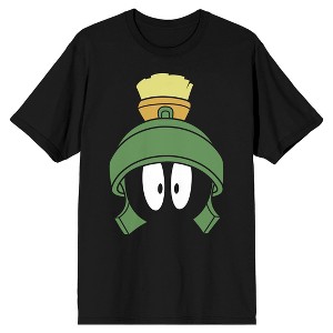 Men's Black Looney Tunes Tee, Marvin the Martian Face - 1 of 1