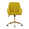 NicBex Office Chair Modern Height Adjustable Ergonomic Chair Computer Chair with 5 Casters and Golden Base for Office, Study, Bedroom, Bright Yellow - 4 of 4