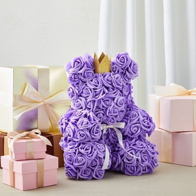 Lavender Silk Foam Roses Arrangement for Outdoor Decor, 100 Pack