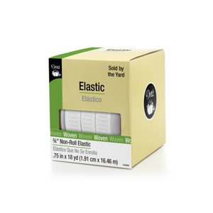 Dritz 18 yd 3/4" Non-Roll Elastic- White: Sewing Elastic, Polyester Craft Embellishments, 12 Years & Up - 1 of 3