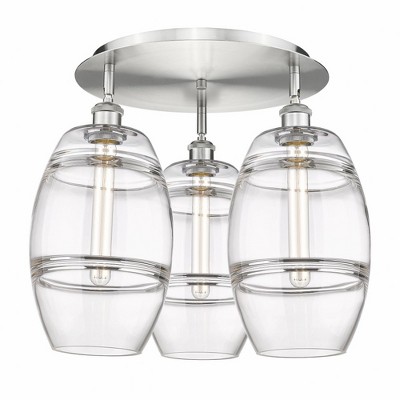 Vaz - 3 Light Flush Mount In Industrial Style-10.88 Inches Tall and 19.75 Inches Wide