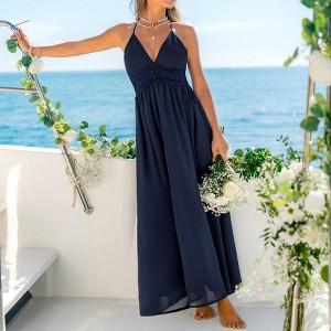 baby blue easter dress A-Line Elastic Silk like Satin Maxi Formal Wedding Guest Dress COCOMELODY  B0DRFDHVGZ main image 0