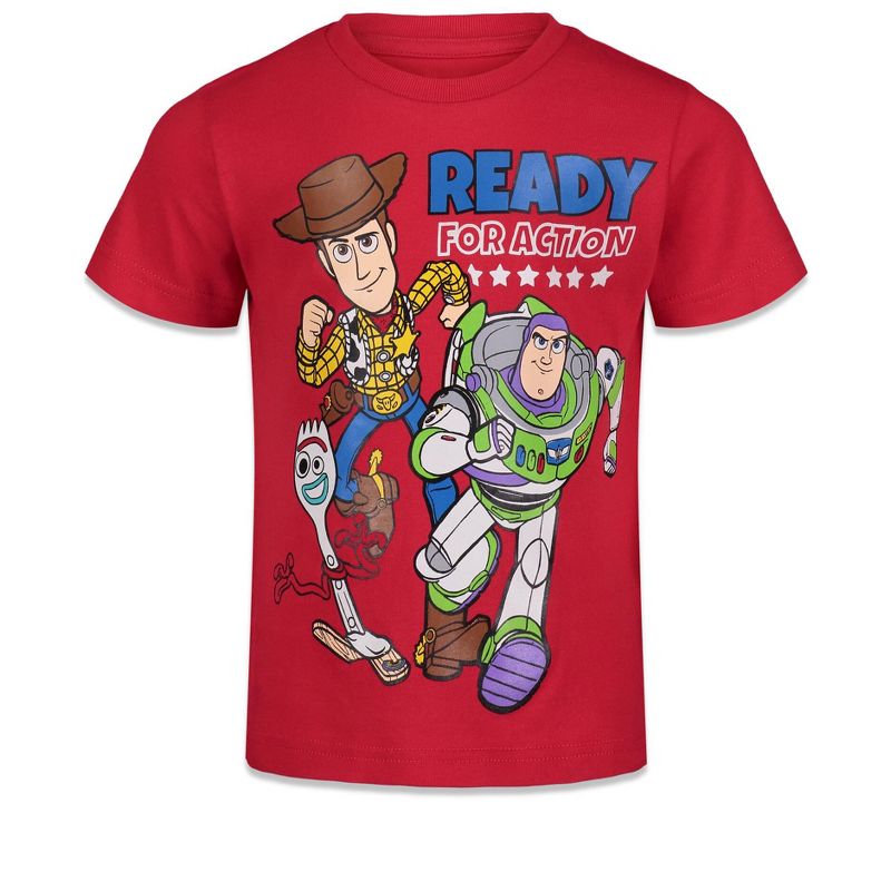 Disney Pixar Toy Story Rex Slinky Dog Buzz Lightyear 4 Pack T-Shirts Toddler , 2 of 10