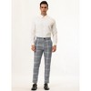 Lars Amadeus Men's Plaid Casual Slim Fit Flat Front Checked Printed Business Trousers - 3 of 4