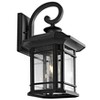 Cendra Outdoor Wall Lantern - PLT4011 - Clear/Black - Safavieh - 2 of 4
