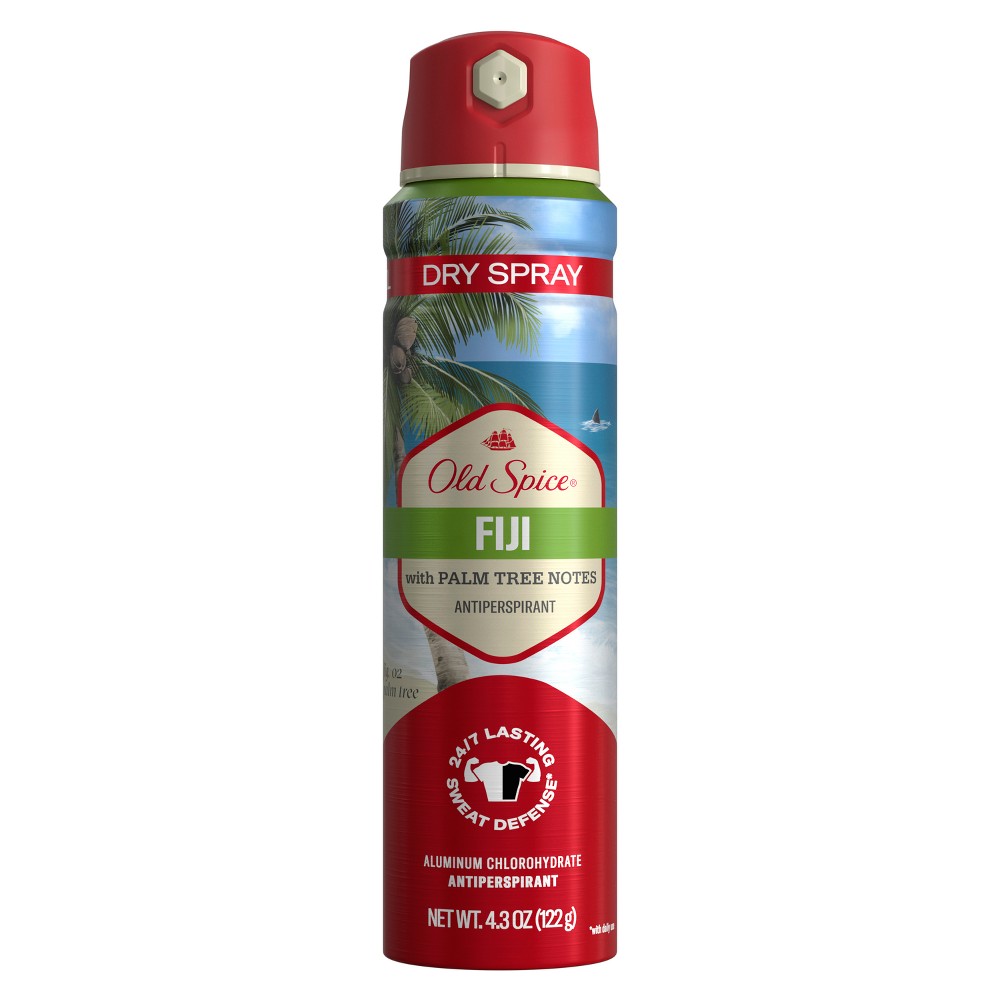 Old Spice Men's Antiperspirant & Deodorant Invisible Dry Spray - Fiji Scent - Fresher Collection - 4.3oz -  89524917