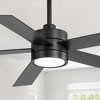 Airsurfer 52-in Black Ceiling Fan with 5 Black ABS Blades, DC Motor, 6-Speed, Remote Control, Downrod Mount - 2 of 4