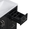 Okak 30" Modern Bathroom Vanity with Ceramic Sink, Gold Handles & Stripes, Bathroom Sink Vanities Storage Cabinet with Open Shelf & 2 Drawers - 3 of 4