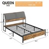Full/Queen  Bed Frame with Charging Station - 2 of 4