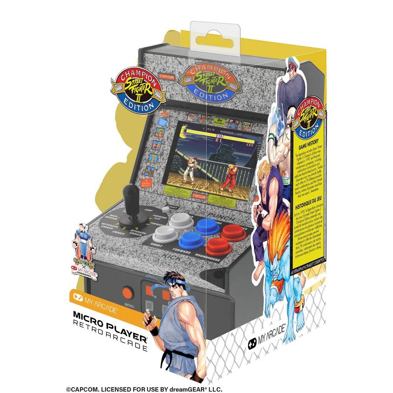 MyArcade Street Fighter II Champion Edition Micro Player Retro Arcade, 3 of 8