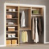 Short Tower Wood Built In Closet Organizer Unit, Wood Closet Organizer Starter Kit, Mounted Closet Systems - 3 of 4