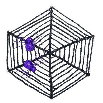Transpac Small Twig Glitz Spider Web Decor Home Decorations Halloween