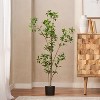 COWLOWN 47.2-in Artificial Pieris Tree, Realistic Faux Leaf Potted Plant for Home, Office - 3 of 4