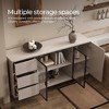 Luck Live 62.99" Modern Style Storage Cabinet with Three Doors and Three Drawers in Off-white - 4 of 4