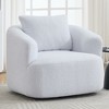 KWPZQEB 360 Degree Swivel Chair, Teddy Fleece Swivel Barrel Chair with Soft Pillow, Comfy Single Sofa, Accent Reading Chair for Living Room,Apartment - 2 of 4