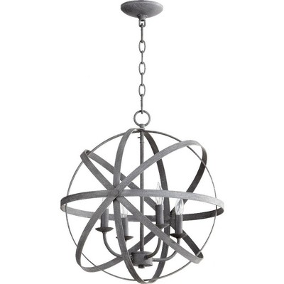 Quorum Lighting Celeste 4 - Light Chandelier in  Zinc