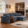 KWPZQEB 110.2" Modern L-Shape Sofa, Chenille Floor Modular Sofa with 2 Pillows, 4 Seater Couches Sofa with Deep Seat for Living Room - 4 of 4